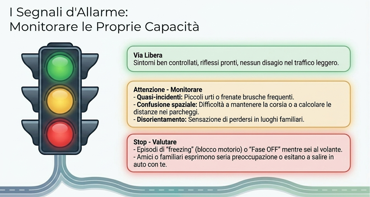 guidare con il parkinson: infografica